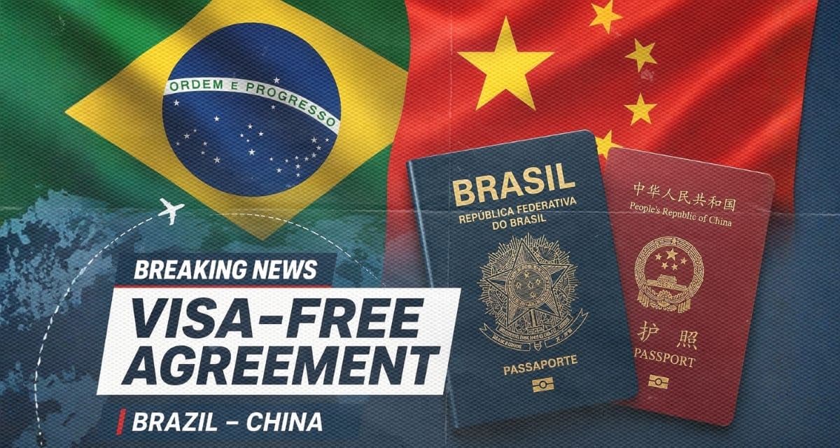 China and Brazil Announce Reciprocal Visa-Free Policy in 2026