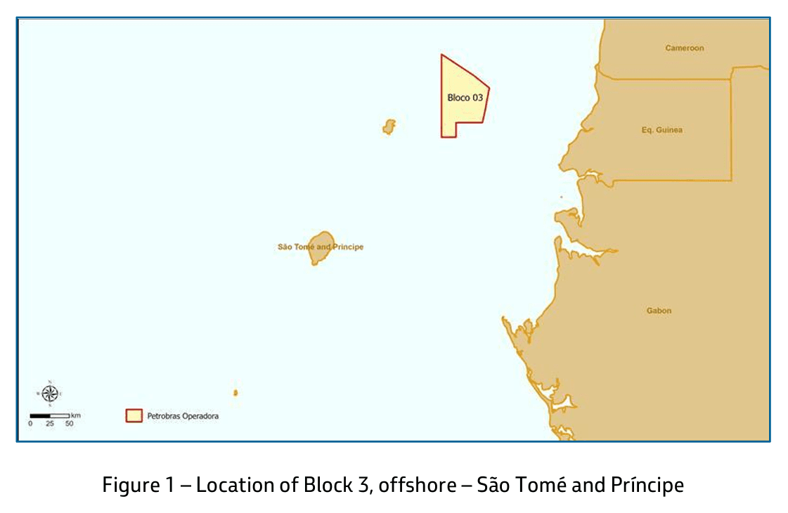 Figure 1 – Location of Block 3, offshore – São Tomé and Príncipe PETR4 PBR